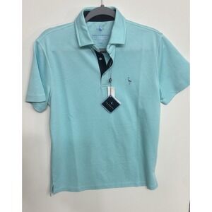 Taylor Bird Men's Short Sleeve Polo Golf Shirt Size Small Seaglass